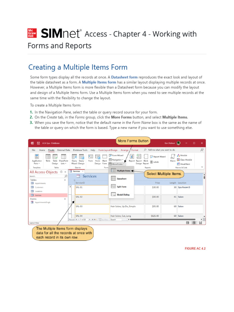 Creating Multiple Items Forms in Access | PDF | Computers