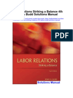 Labor Relations Striking A Balance 4th Edition Budd Solutions Manual