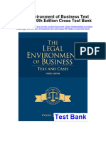 Legal Environment of Business Text and Cases 9th Edition Cross Test Bank