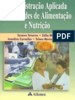 Resumo Administracao Aplicada As Unidades de Alimentacao e Nutricao Suzana F G Teixeira