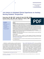 The Effects of Simulated Clinical Experiences On Anxiety - Nursing Students' Perspectives