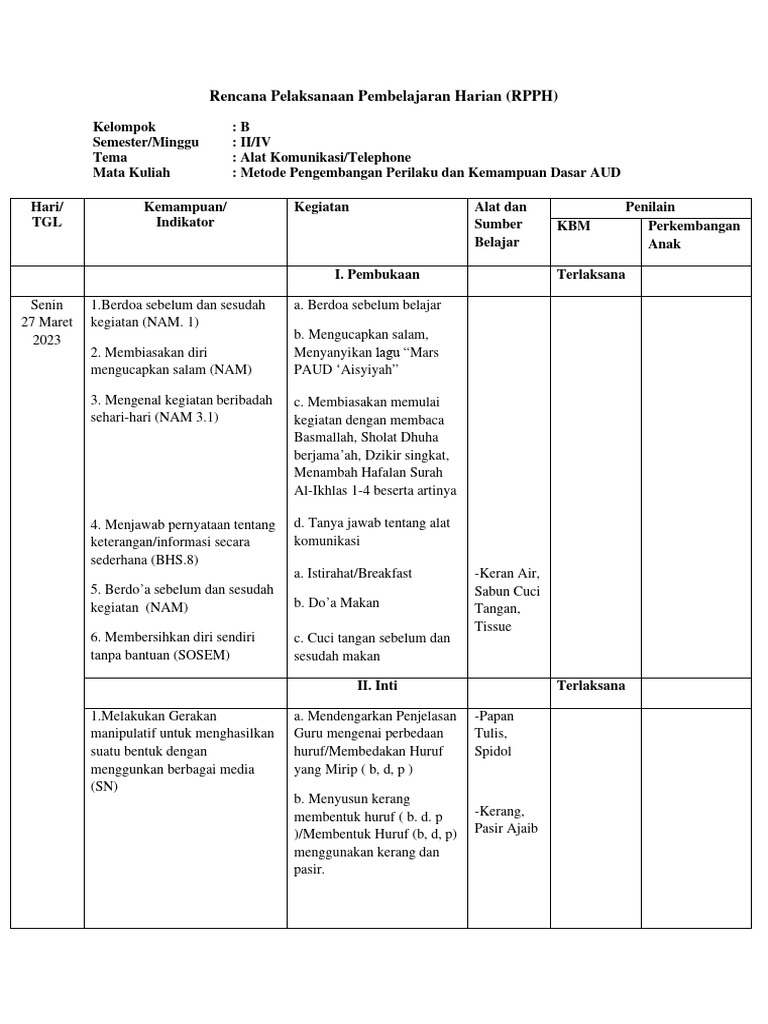RPPH Tugas Tutorial 1 | PDF