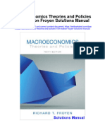 Macroeconomics Theories and Policies 10th Edition Froyen Solutions Manual
