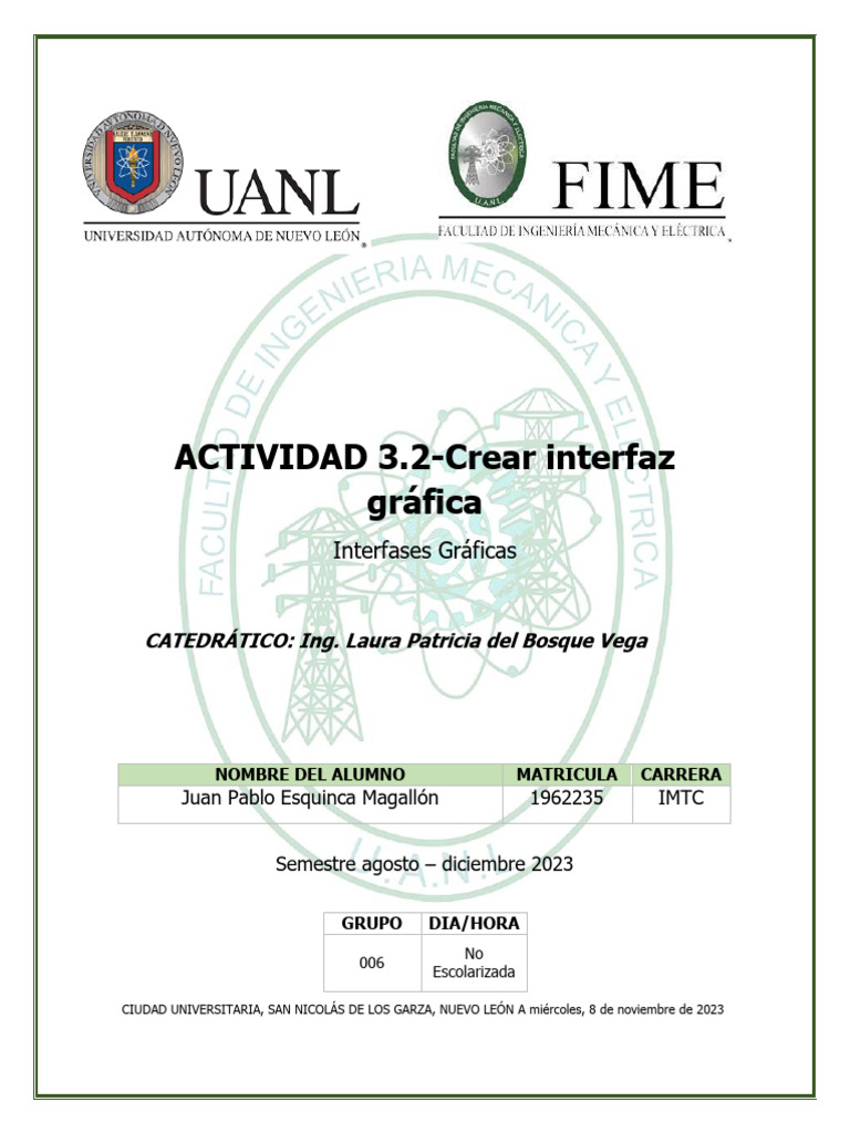 Act 3.2-Int Graf-1962235 | PDF | Ventana (informática) | Microsoft Excel