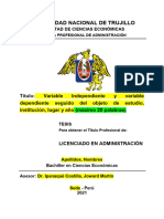 Guía para Proyecto de Tesis - Facultad de Ciencias Económicas - Autor Dr. Joward Ipanaqué Costilla