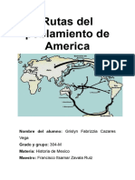 Rutas Del Poblamiento de America: Nombre Del Alumno: Grislyn Fabrizzia Cazares