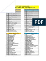 List Shift TOCFL 21 October 2023