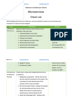 Microservices Check List