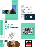 LAS Diferentes Escuelas DEL Pensamiento Administrat Ivo .: - Juan Manuel Moreno - Erickson Pardo