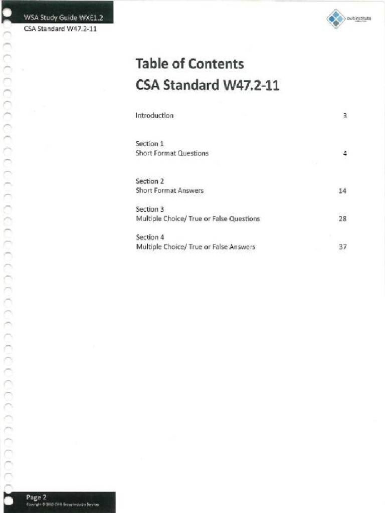 06 Csa Standard W47 2 11 Compressed Pdf Welding Construction