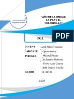 Plan Operativo (Poa) - Grupo 4