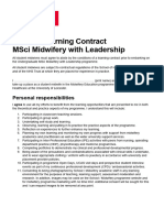 Midwifery Student Contract 2022