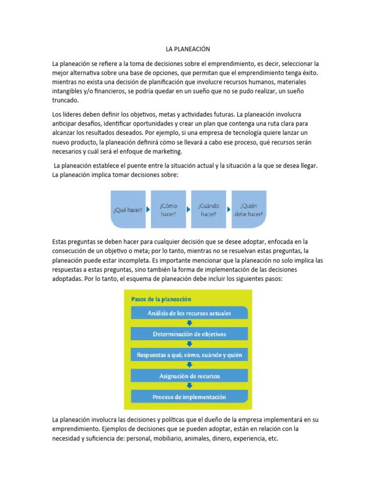 Claves para una Planeación Efectiva | PDF