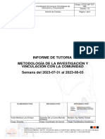 Informetut Tutoria - Metodología de La Investigación y Vinculación Con La Comunidad 04-08-2023