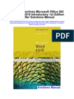 New Perspectives Microsoft Office 365 and Word 2016 Introductory 1st Edition Shaffer Solutions Manual