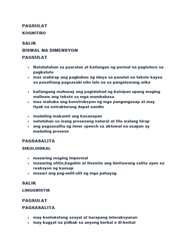 PAGSULAT | PDF