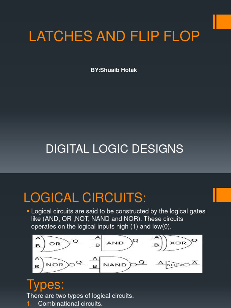 Latches Flipflop1 071705 PDF Logic Gate Computer Science