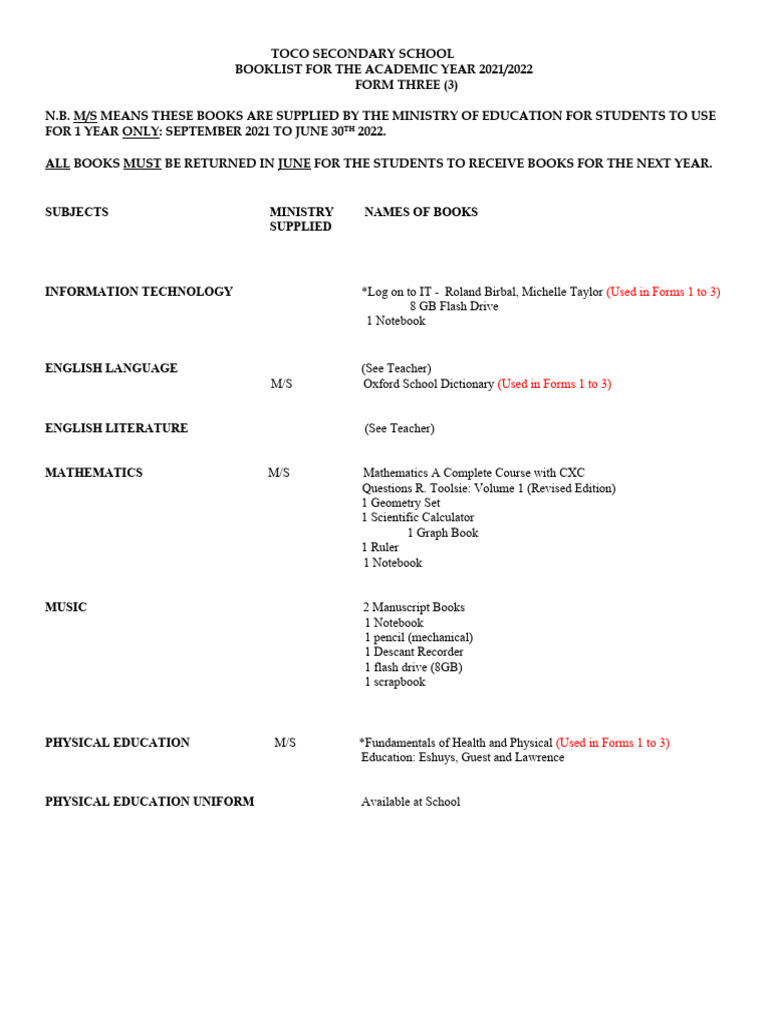 form-3-booklist-2021-2022-pdf-pencil-drawing