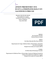 El Parkinson Premotor y Sus Implicaciones en La Fisiopatologia y en El Diagnostico Precoz.