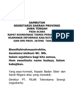 Sambutan PLH Sekda Dalam Rakor Persandian