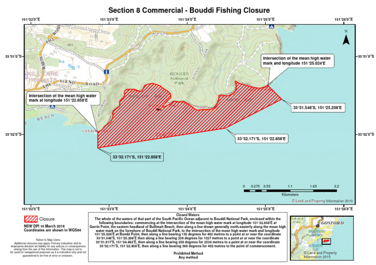 Bouddi National Park Fishing Exclusion Zone Download Free PDF