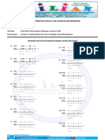 Soal Matematika Kelas 4 SD Penjumlahan Bersusun Panjang Lembar 1