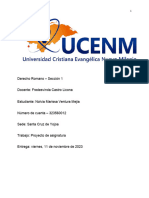 Derecho Romano - Sección 1 Docente: Fredesvinda Castro Licona