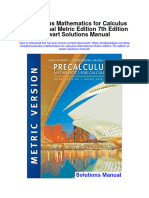 Precalculus Mathematics For Calculus International Metric Edition 7th Edition Stewart Solutions Manual