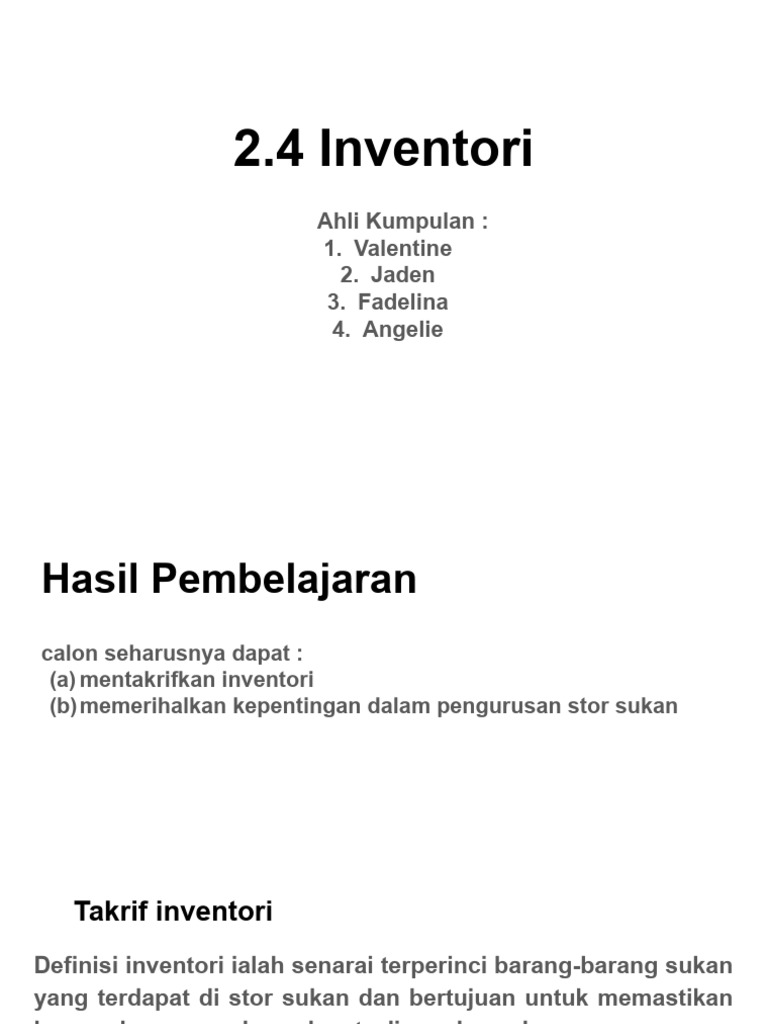 2.4 Inventori (SS) | PDF
