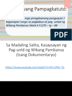 Kasaysayan NG Pag-Unlad NG Wikang Pambansa