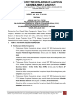 Pengumuman Jadwal Dan Tata Tertib Seleksi Kompetensi PPPK JF Kesehatan Kota Bandar Lampung Tahun 2023