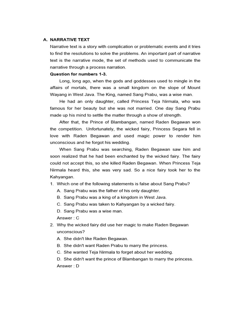 Narrative Text | PDF | Religion & Spirituality