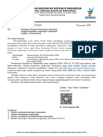 Undangan Orientasi Peningkatan Kapasitas Tenaga Kesehatan Lingkungan Puskesmas