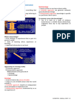 Scientific Approach Interpretative Approach: Module A: Reality & Knowledge