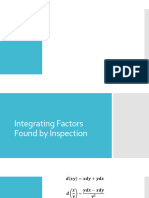 Integrating Factors Found by Inspection
