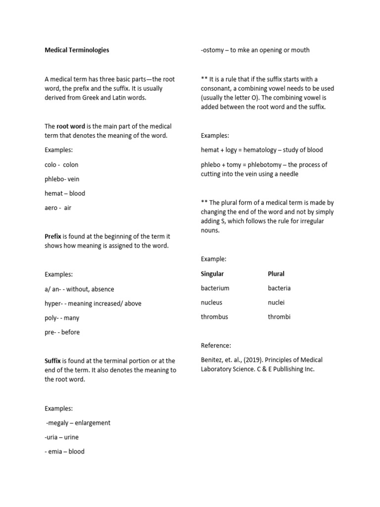 Medical Terminology Basics Explained | PDF | Language Arts & Discipline