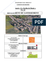 1479 - Lotissement Le Jardin de Bonie TDS Béziers - PA 10 - REGLEMENT