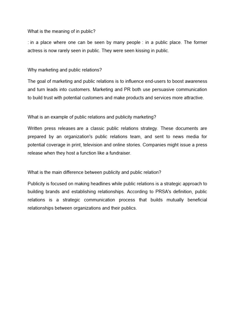 FOR THE PUBLIC MEANING intelligence overview