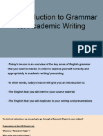 An Introduction To Grammar For Academic Writing