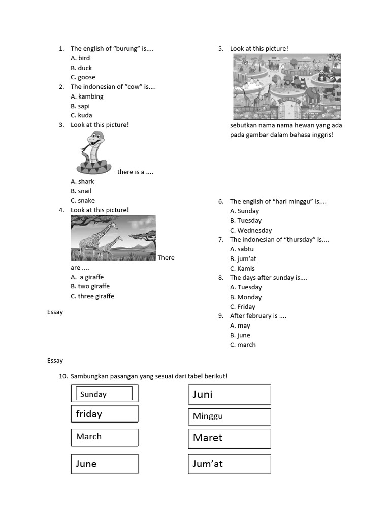 Contoh Soal Kelas 2 | PDF