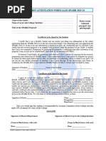 Application Attestation Form (Aaf) Spark 2023-24