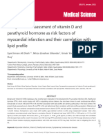 Comparative Assessment of Vitamin D and Parathyroid As Risk Factors of Myocardial Infarction Andtheir Correlation With Lipid Profile
