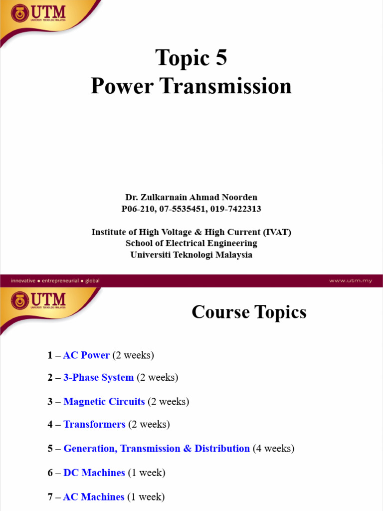 Power Transmission Course Guide | PDF | Electric Power Transmission ...