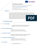 CV of Enayat Rahman Rahmani