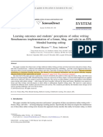 BL-Miyazoe & Anderson 2010 Learning Outcomes and Students' Perceptions of Online Writing: Simultaneous Implementation of A Forum, Blog, and Wiki in An EFL Blended Learning Setting