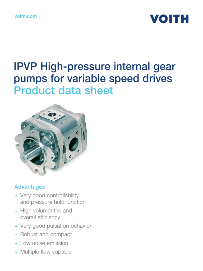 Voith IPVP Gear Pump Overview | PDF | Pump | Gear