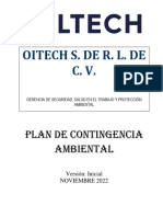 Plan de Contingencia Ambiental (Pca)