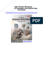Strategic Human Resource Management Canadian 2nd Edition Noe Test Bank