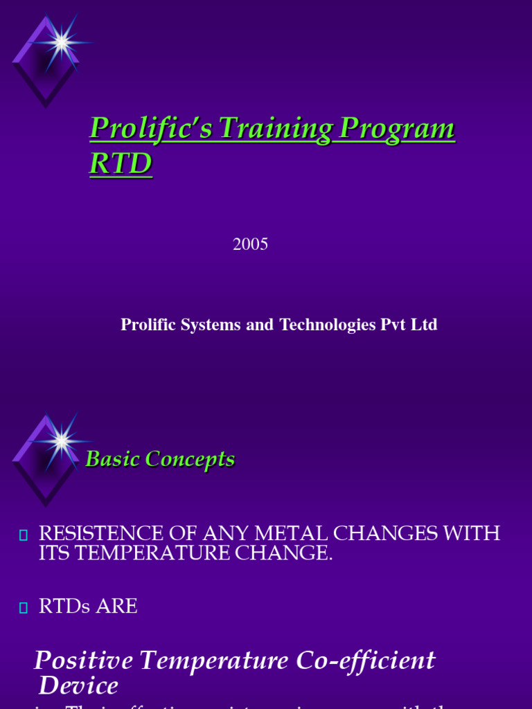 Prolific s training program rtd prolific systems and technologies pvt