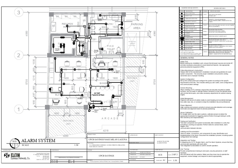 Alarm System Layout | PDF | Security Alarm | Closed Circuit Television